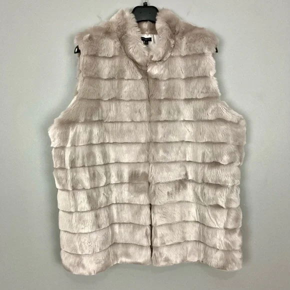 Talbots Jackets Coats Talbots Mockneck Faux Fur Vest Womens